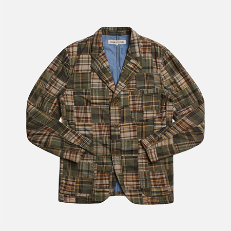 RUGGED FACTORY patchwork 3 button jacket