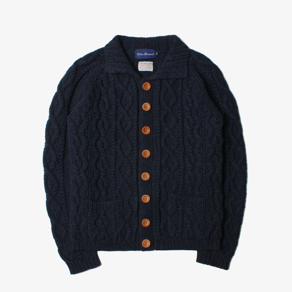 URBAN RESEARCH cable wool cardigan