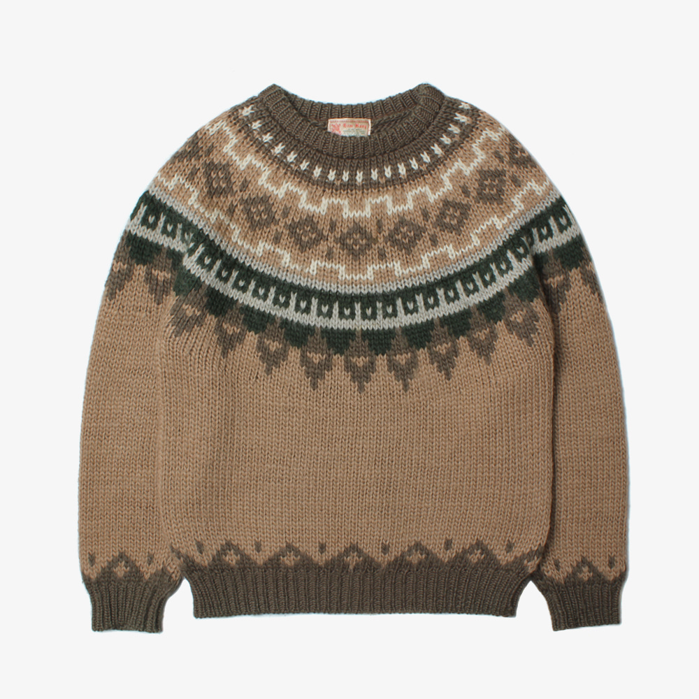 VTG heavy wool nordic knit