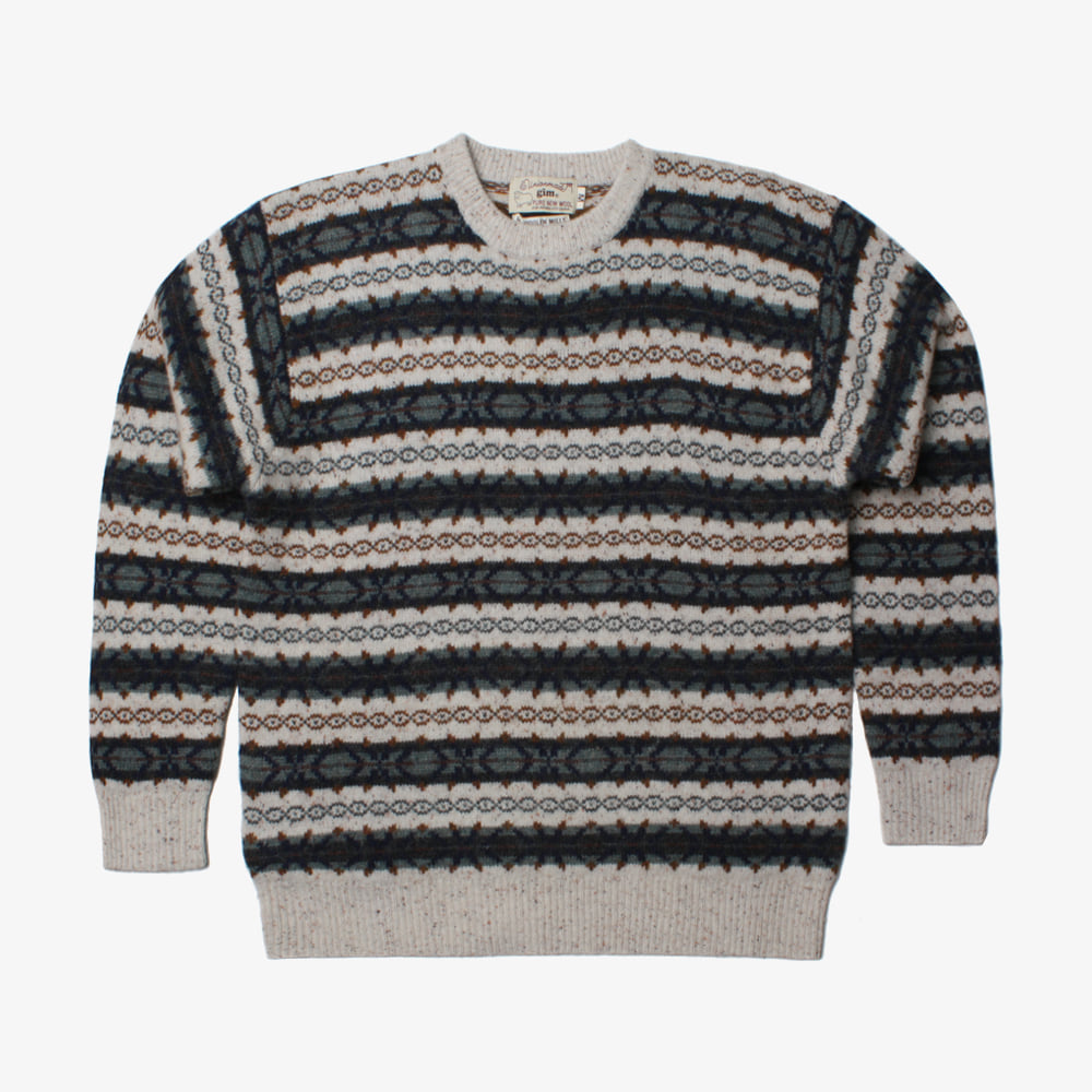 GIM fair isle wool knit sweater
