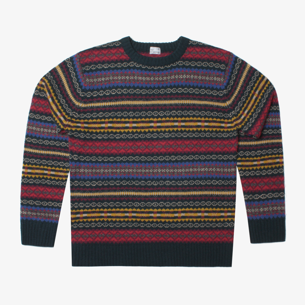 COEN BY UNITED ARROWS fair isle wool knit sweater