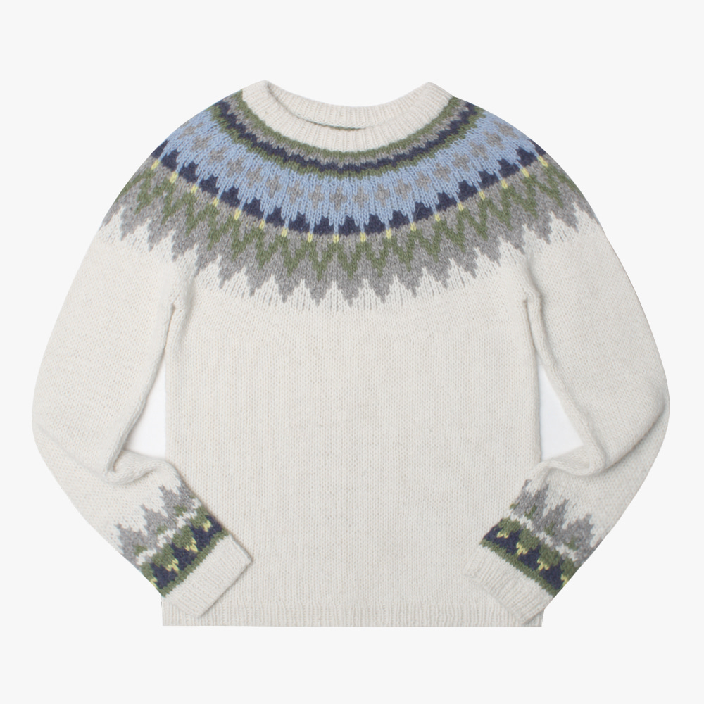 BEAMS BOY nordic wool knit sweater