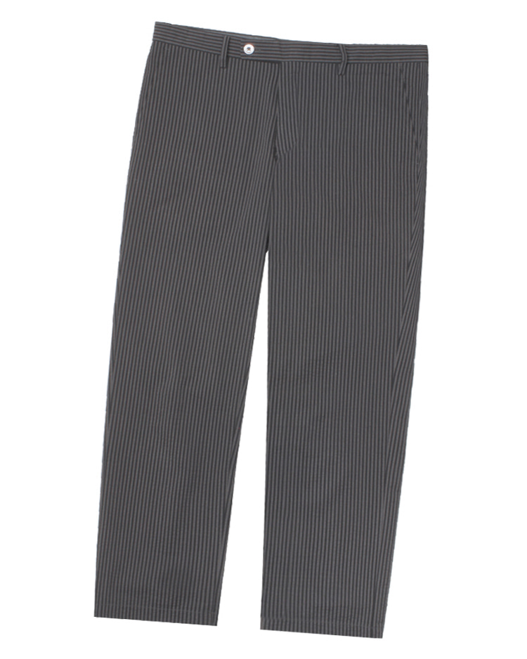 GREEN LABEL RELAXING BY UNITED ARROWS‘tapered fit’ seersucker stripe trousers