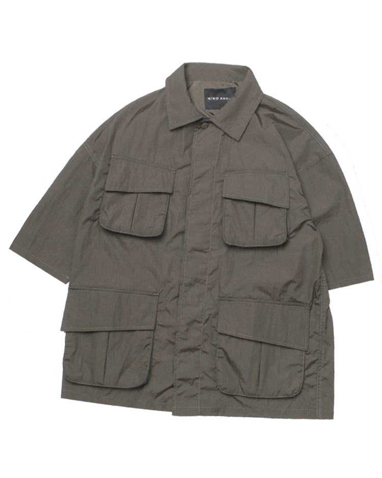 NIKO AND ‘over fit’ poly m-65 motive filed shirt jacket
