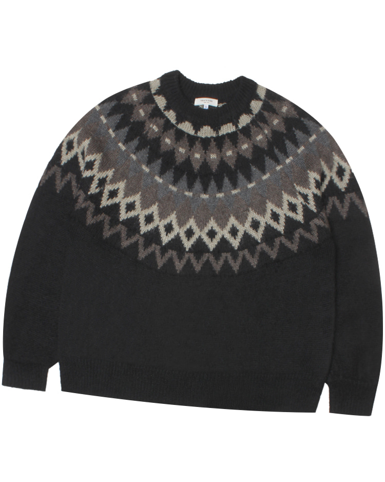 FREAK’S STORE ‘over fit’ nordic heavy wool knit sweater