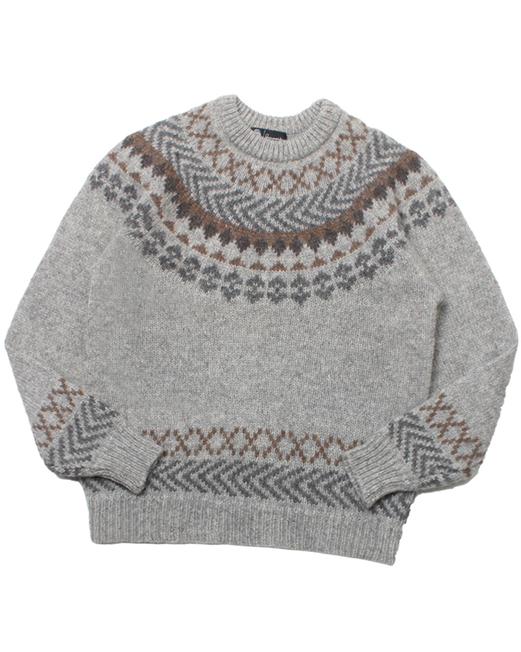 80-90S VINTAGE nordic heavy wool knit sweater