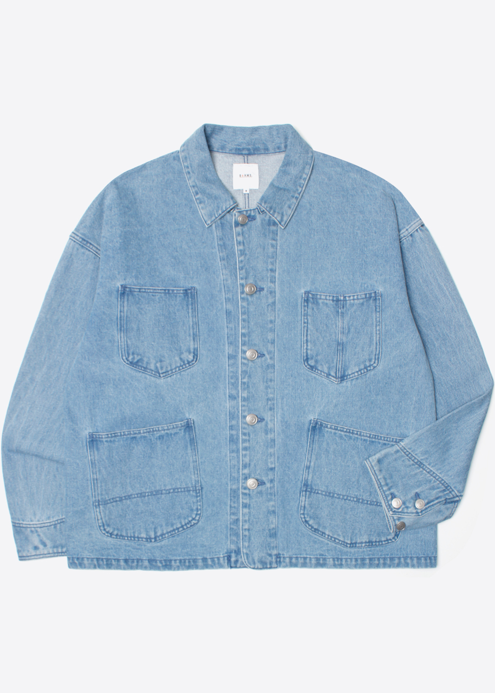 BEAMS’over fit’ cotton work coverall jacket