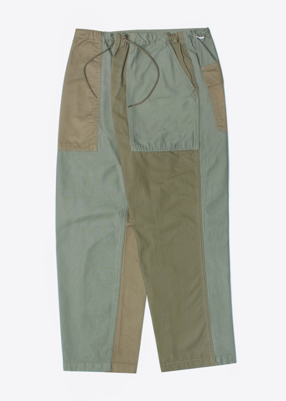GUNG HO’loose straight fit’ patchwork fatigue pant