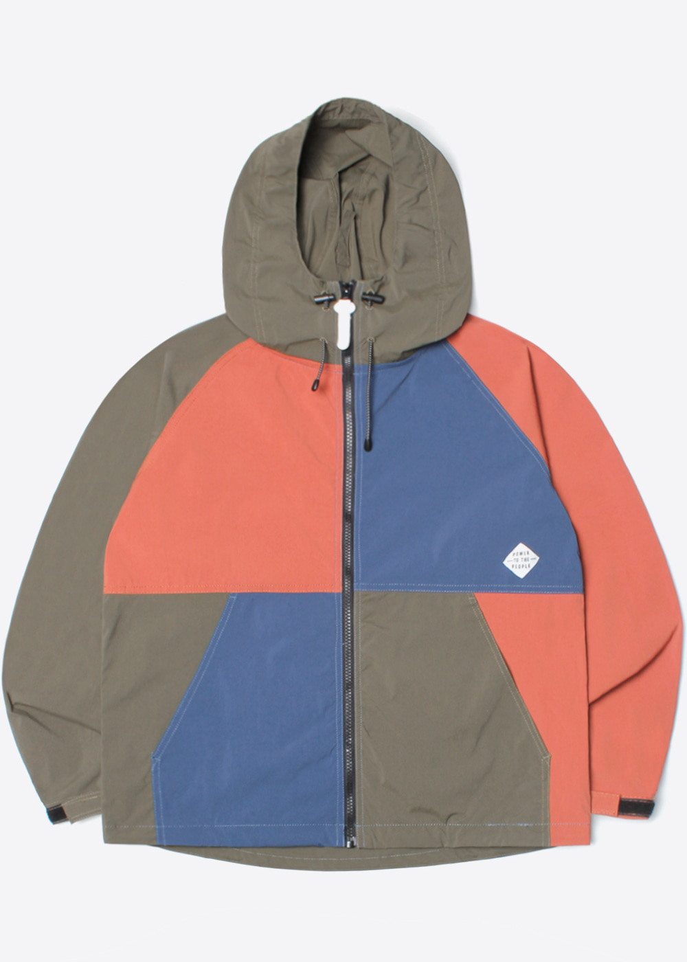 POWER TO THE PEOPLE’over fit’murti color nylon mountain parka