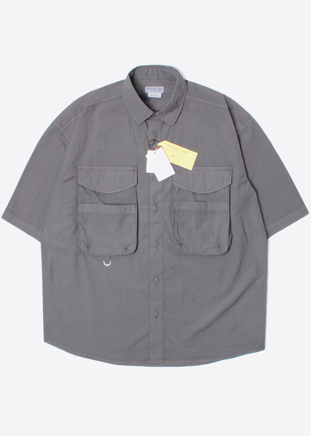 CIAOPANIC TYPY’over fit’nylon multi pocket shirt