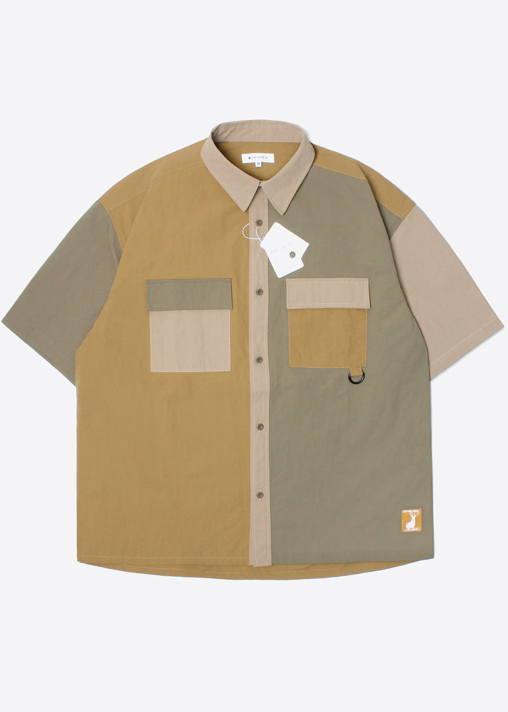 TK SHOP X CAPTAIN STAG’over fit’nylon patchwork big pocket shirt