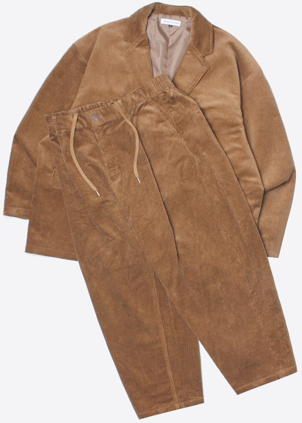 FREAK’S STORE’over fit’ corduroy two-piece work jacket pant