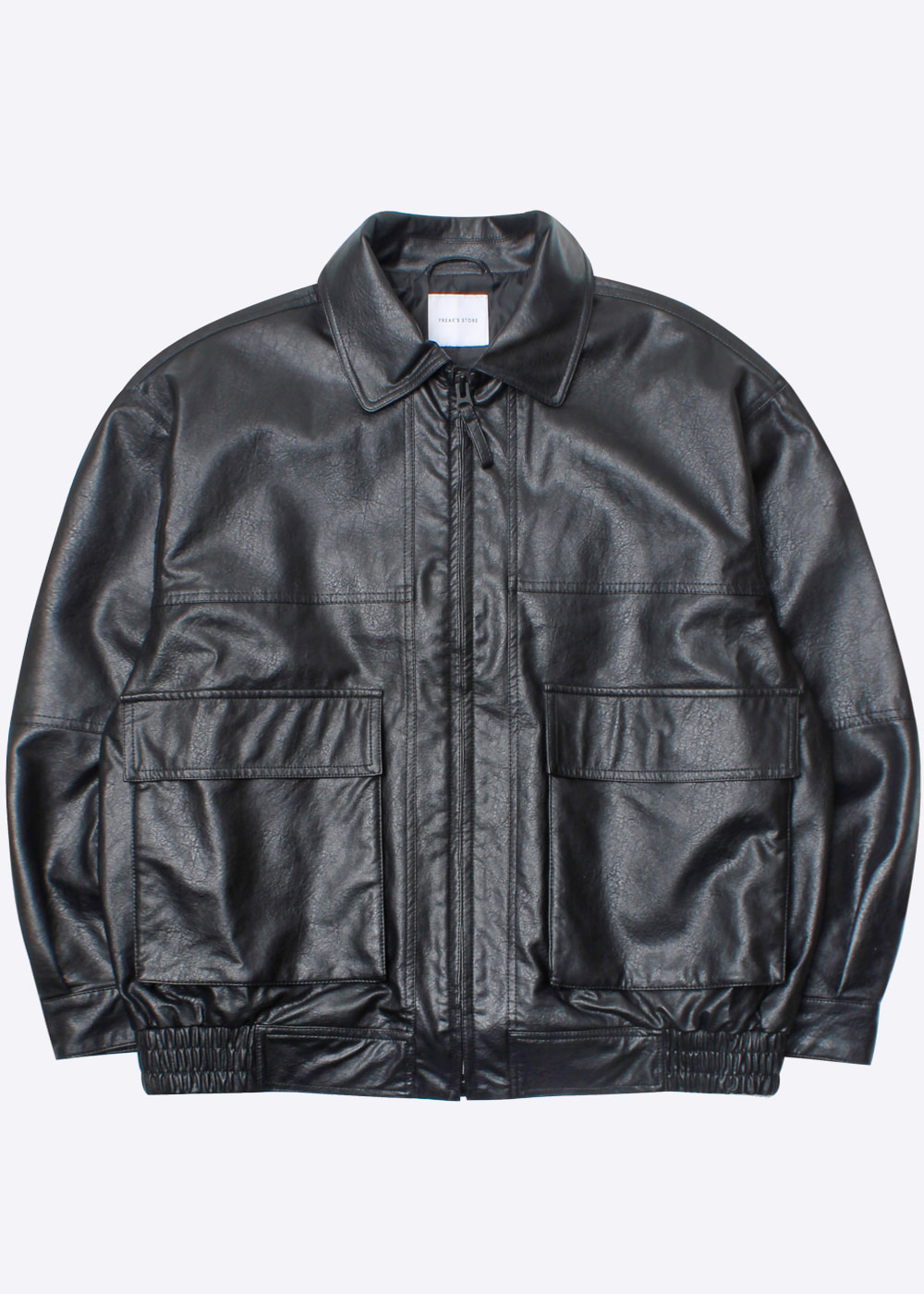 FREAK’S STORE’over fit’ vegan leather a-2 motive jacket
