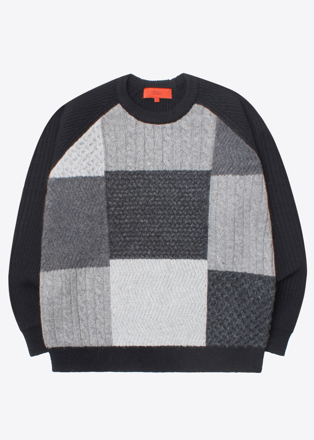 ROSSO BY URBAN RESEARCH’over fit’ wool patchwork sweater