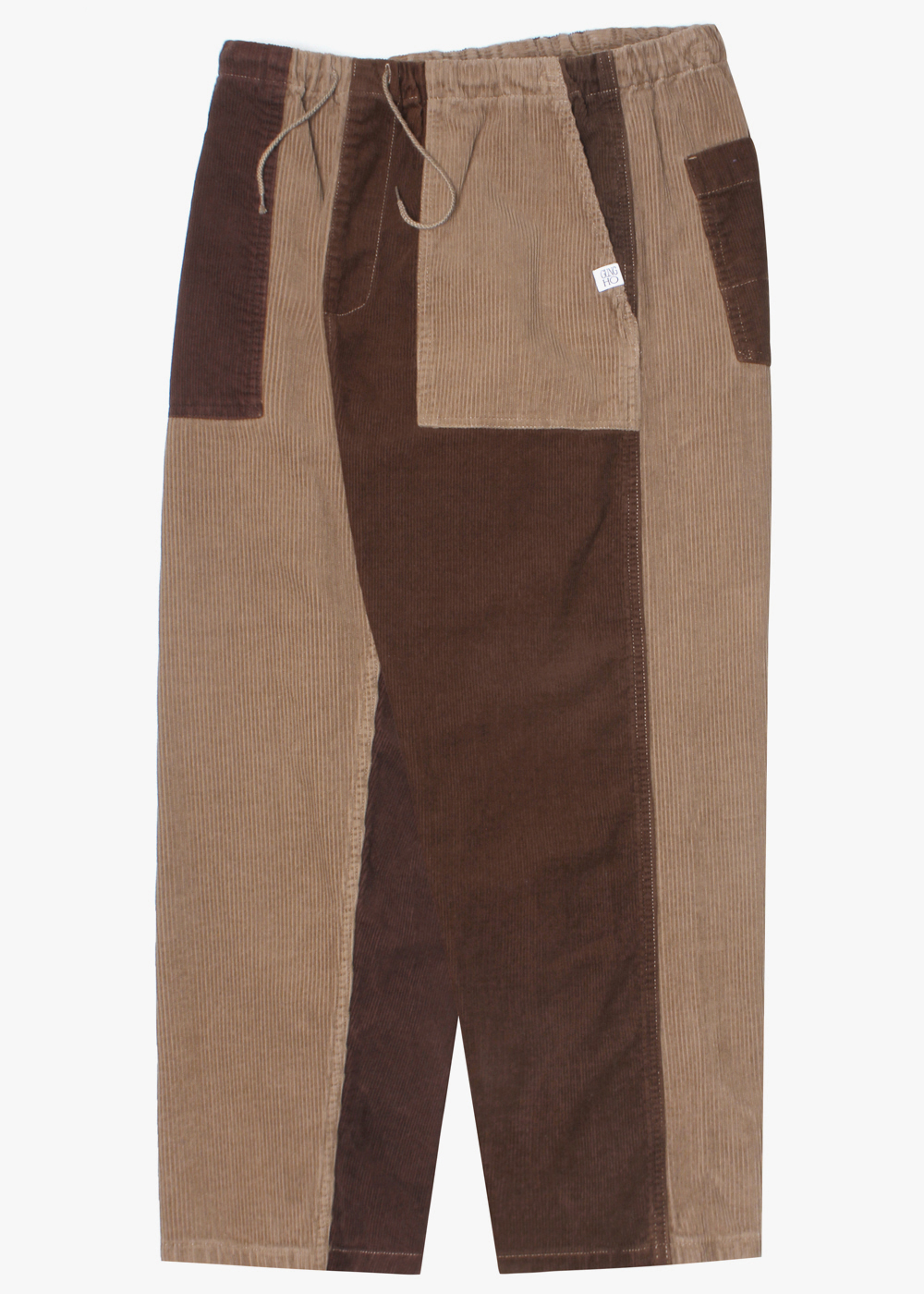 GUNG HO’loose straight fit’ patchwork corduroy pant