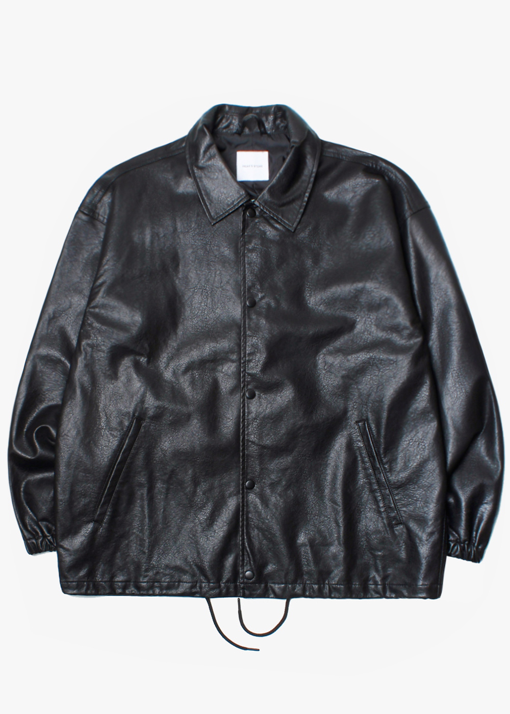 FREAK’S STORE’over fit’ vegan leather coach jacket