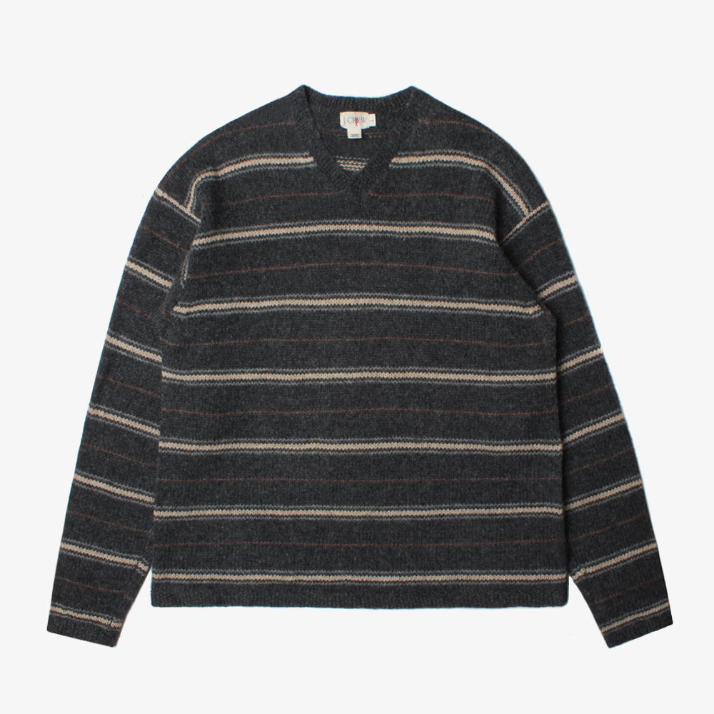 J.CREW stripe v-neck knit sweater
