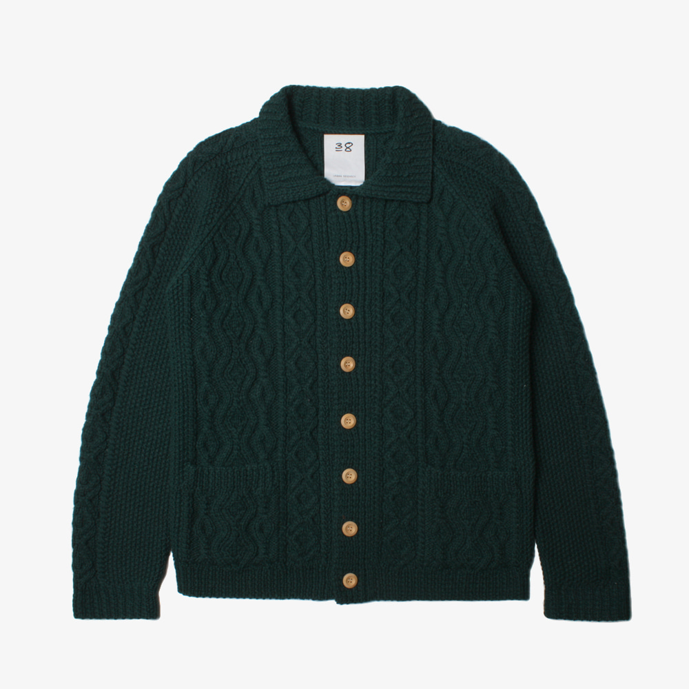 URBAN RESEARCH cable heavy wool cardigan