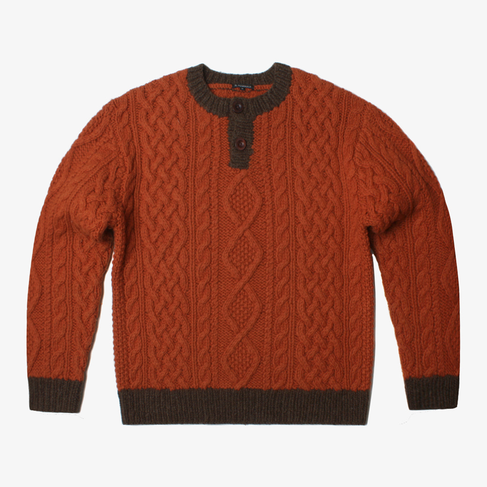 R.NEWBOLD cable heavy wool sweat