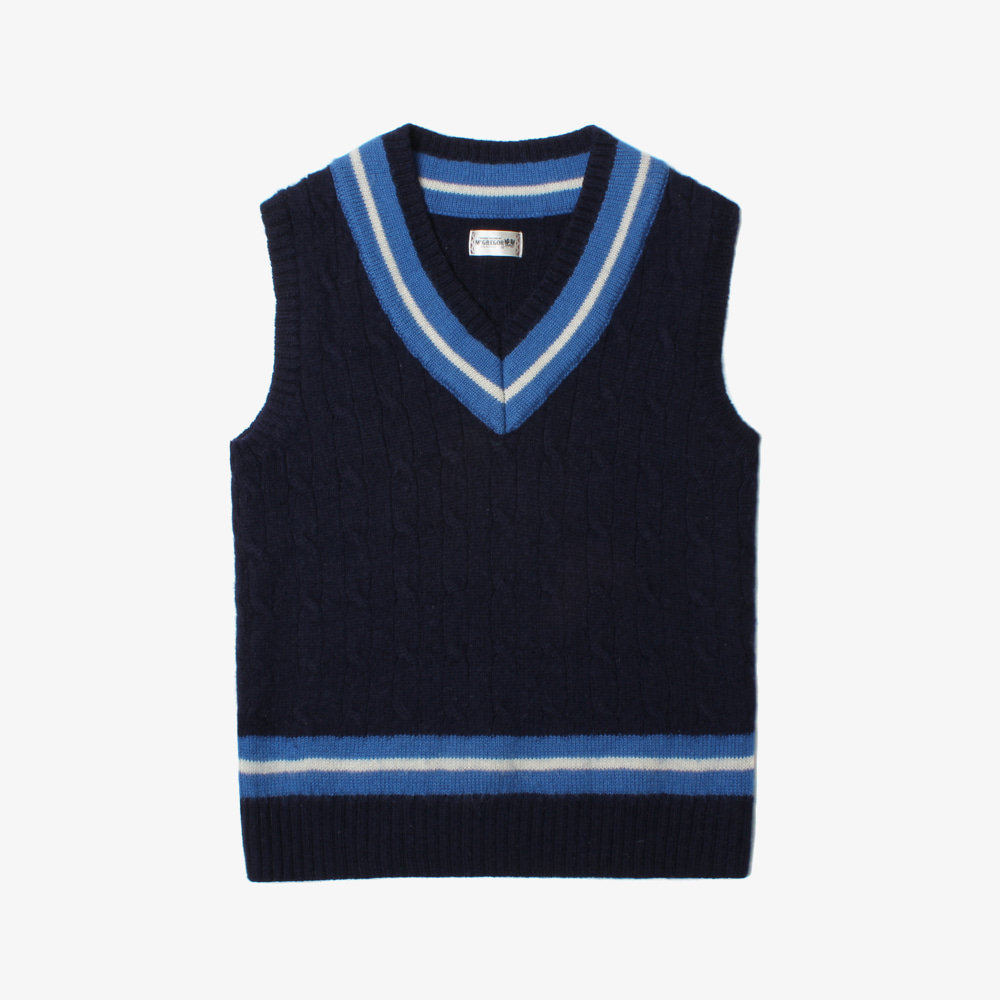MCGREGOR  wool cricket knit vest