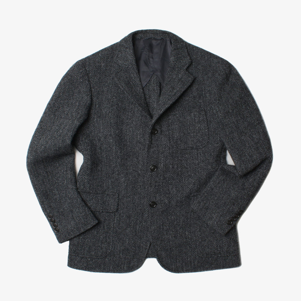 BACK NUMBER harris tweed 3 button jacket