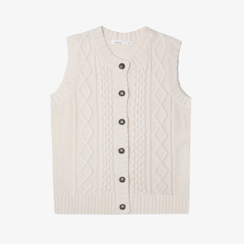 LOYTAA BY SM2 cable wool knit vest