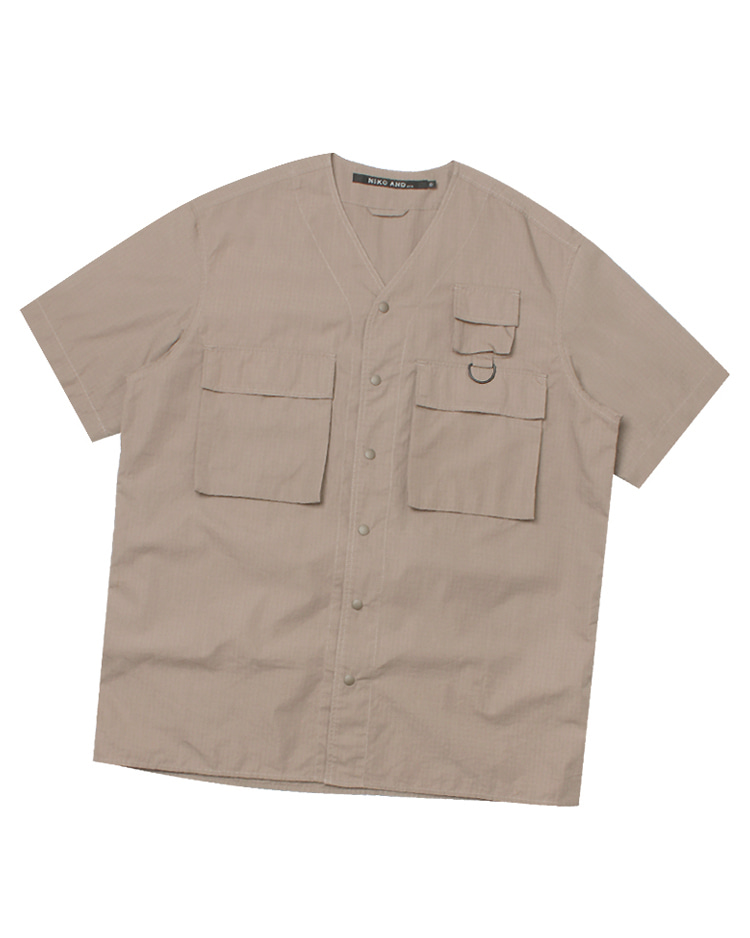 NIKO AND ‘over fit’ cotton utility pocket shirt