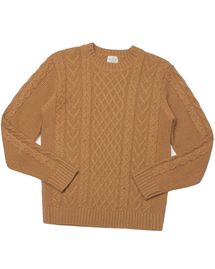 COEN BY UNITED ARROWS cable wool knit sweater