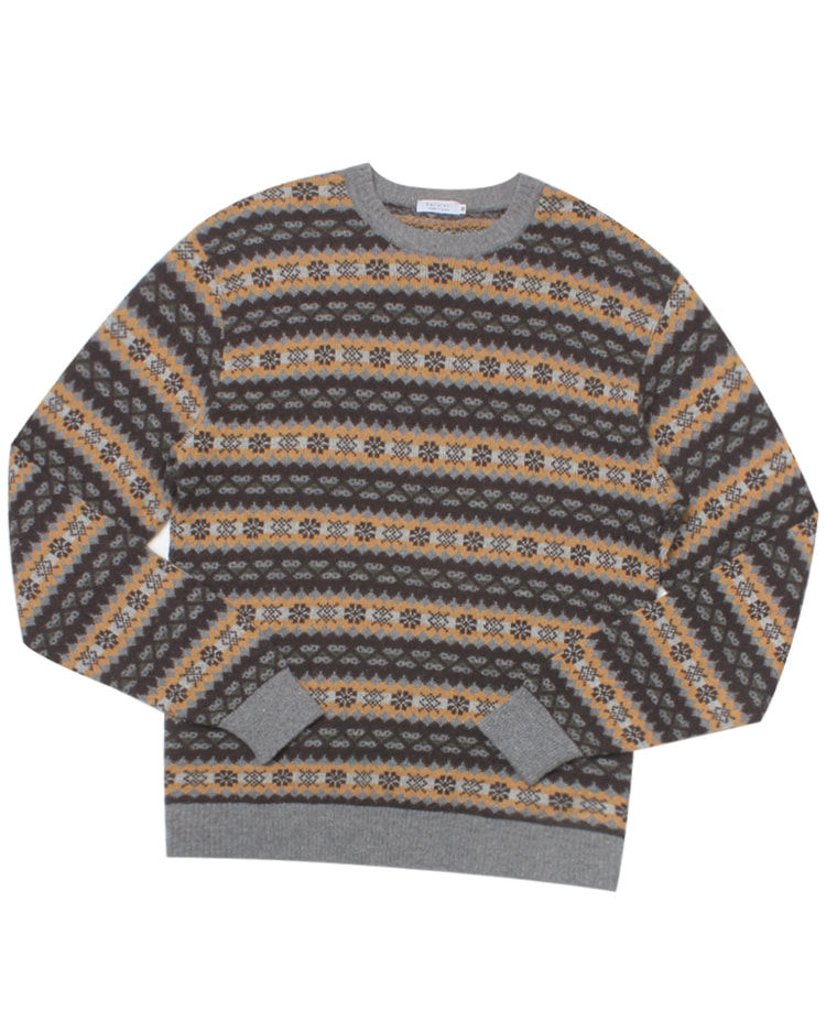 VARIZIONIfair isle wool knit sweater