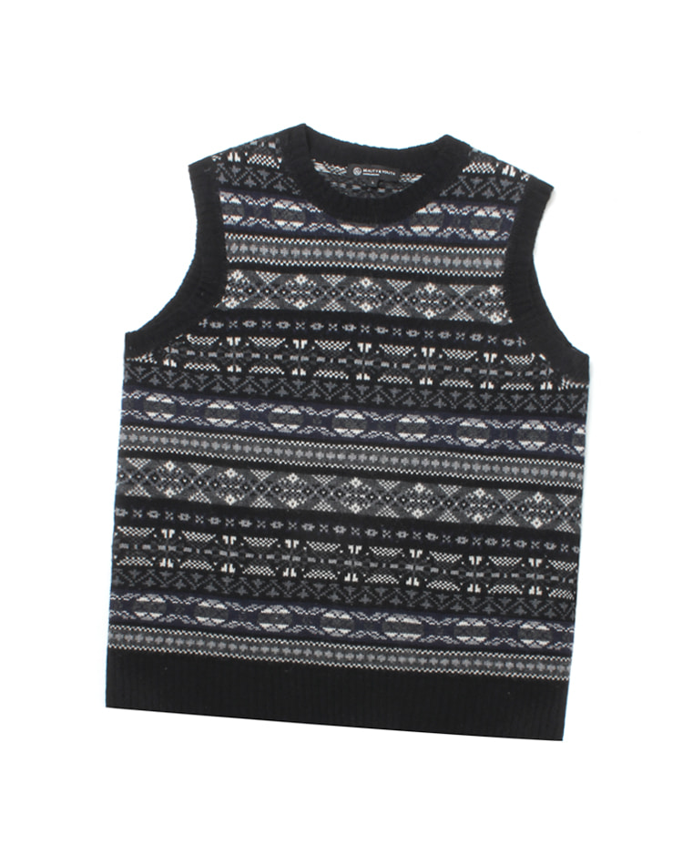 BEAUTY &amp; YOUTH BY UNITED ARROWS fair isle wool knit vest