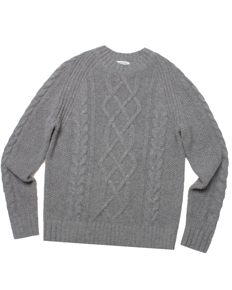 GLOBAL WORK cable wool knit sweater