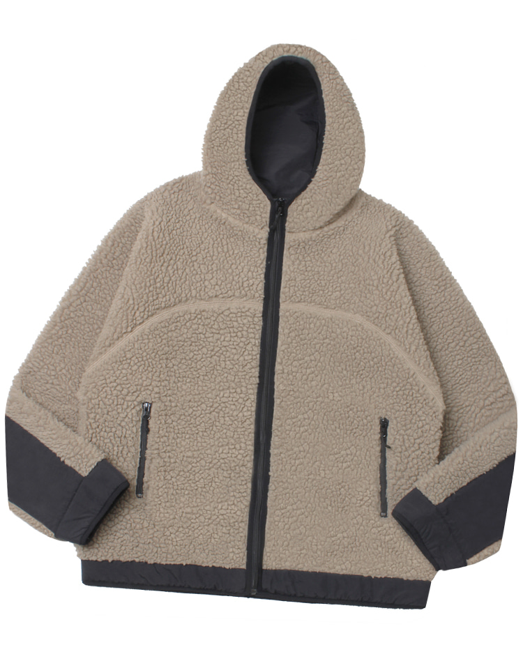 FREAK’S STORE ‘over fit’ fleece zip up jacket