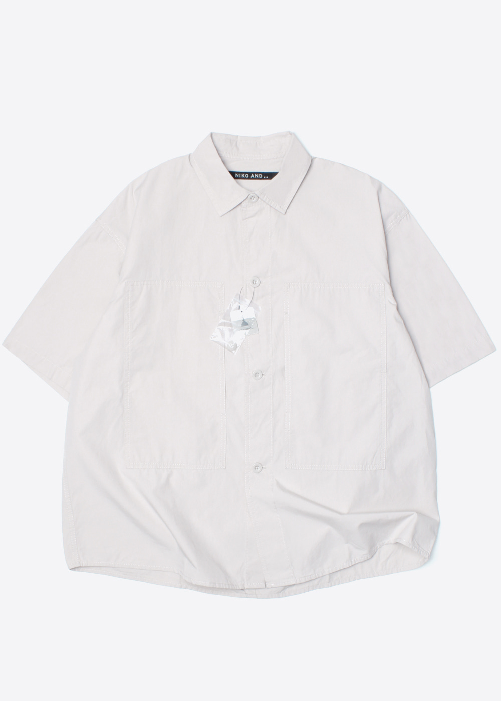 NIKO AND’over fit’ cotton big pocket two-piece shirt