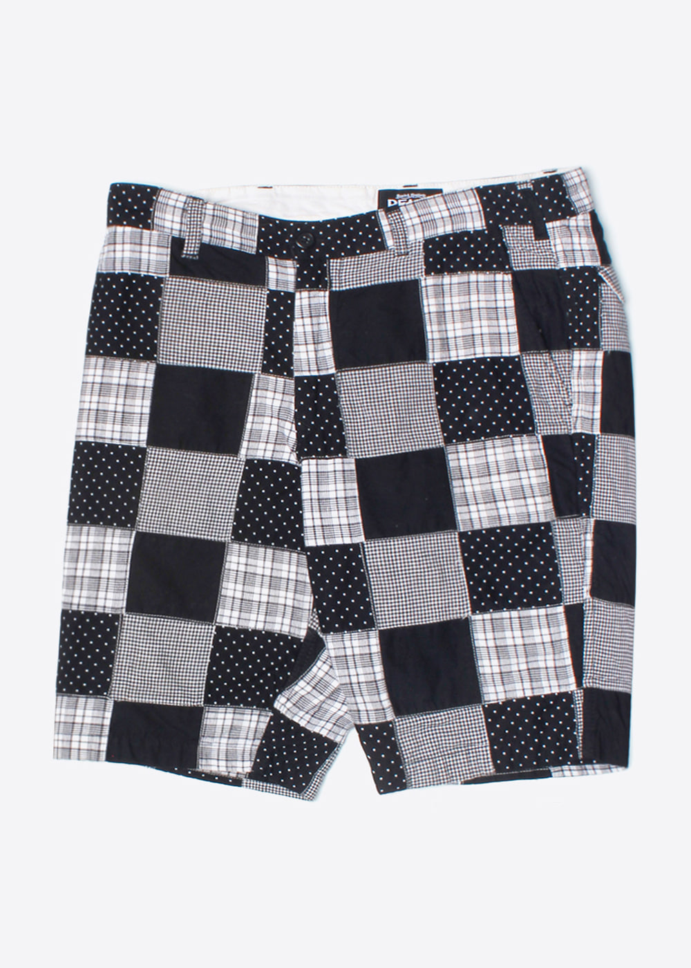 BEAMScotton patchwork shorts