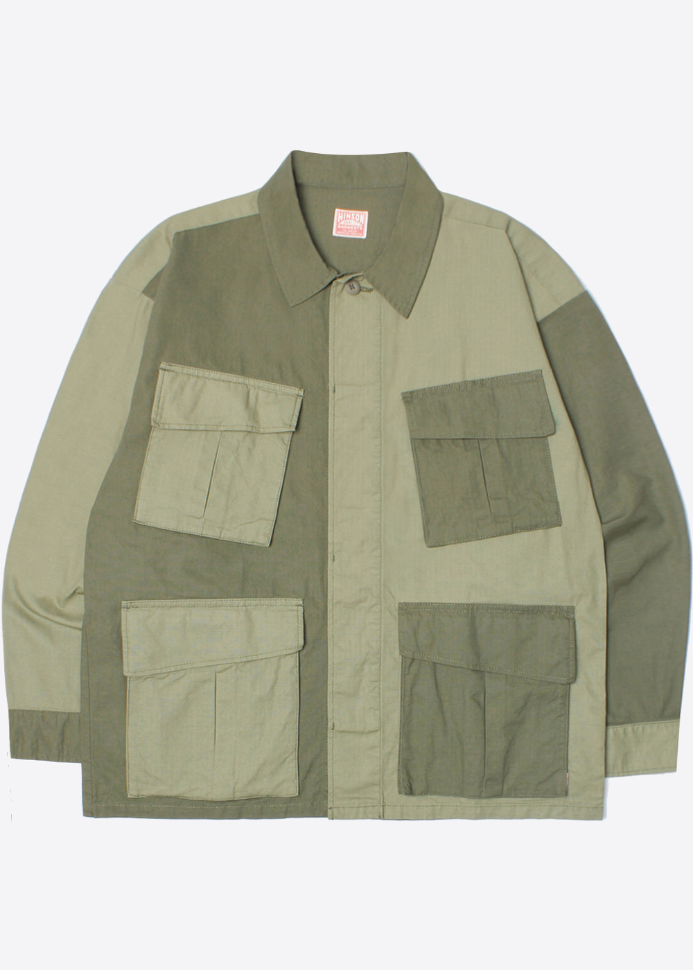 HINSON BY FREAK’S STORE’over fit’patchwork m-65 motive filed parka