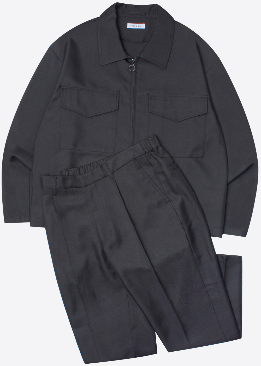 FREAK’S STORE’over fit’ nylon two-piece work jacket pant