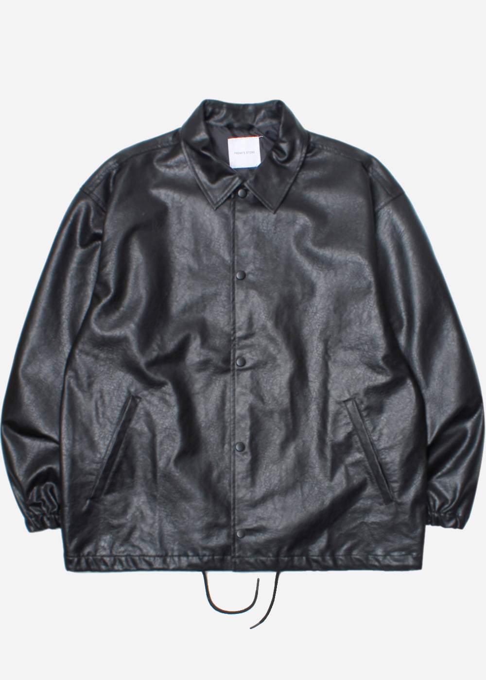 FREAK’S STORE’over fit’ vegan leather coach jacket