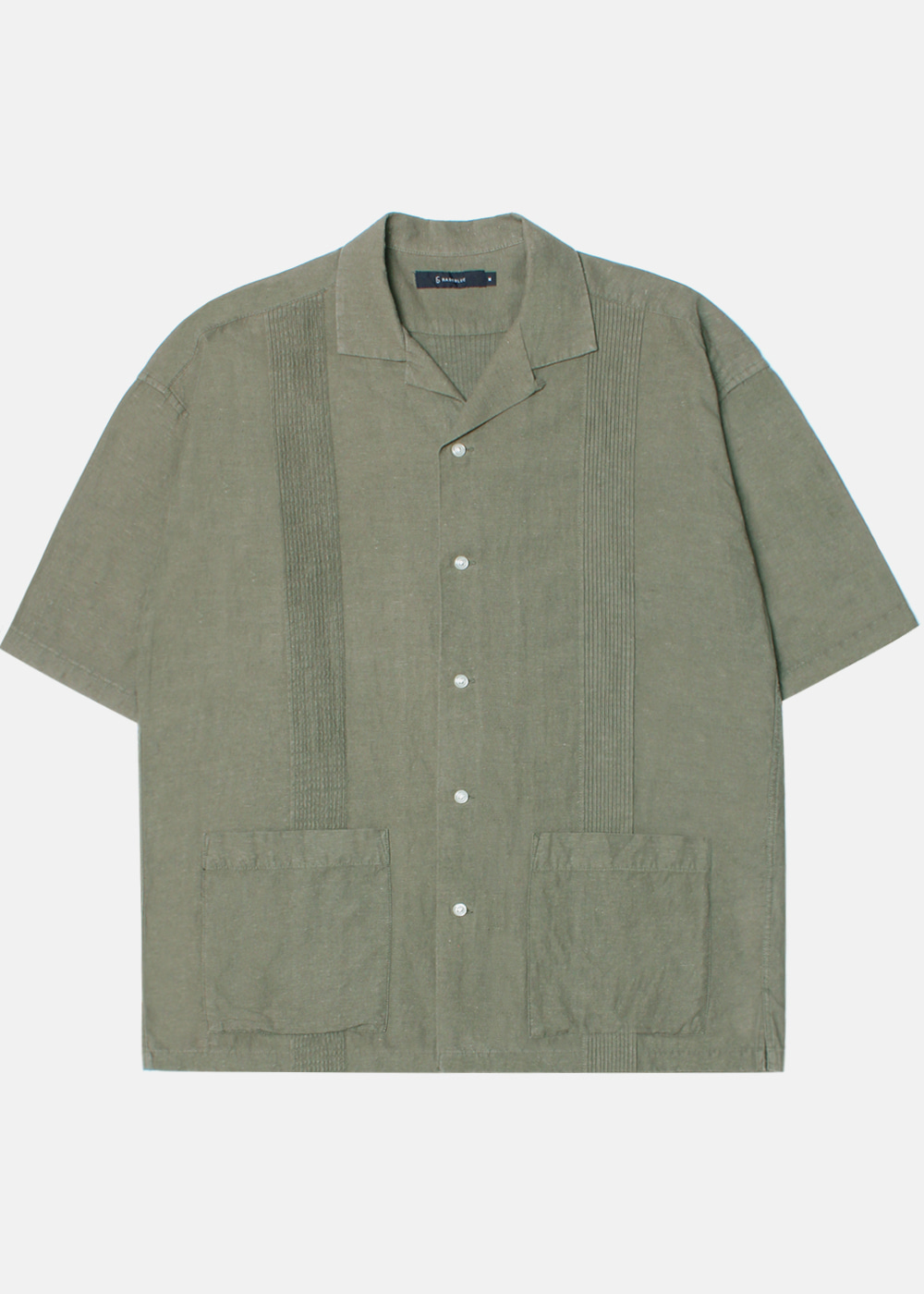 RAGEBLUE’over fit’ linen guayabera shirt