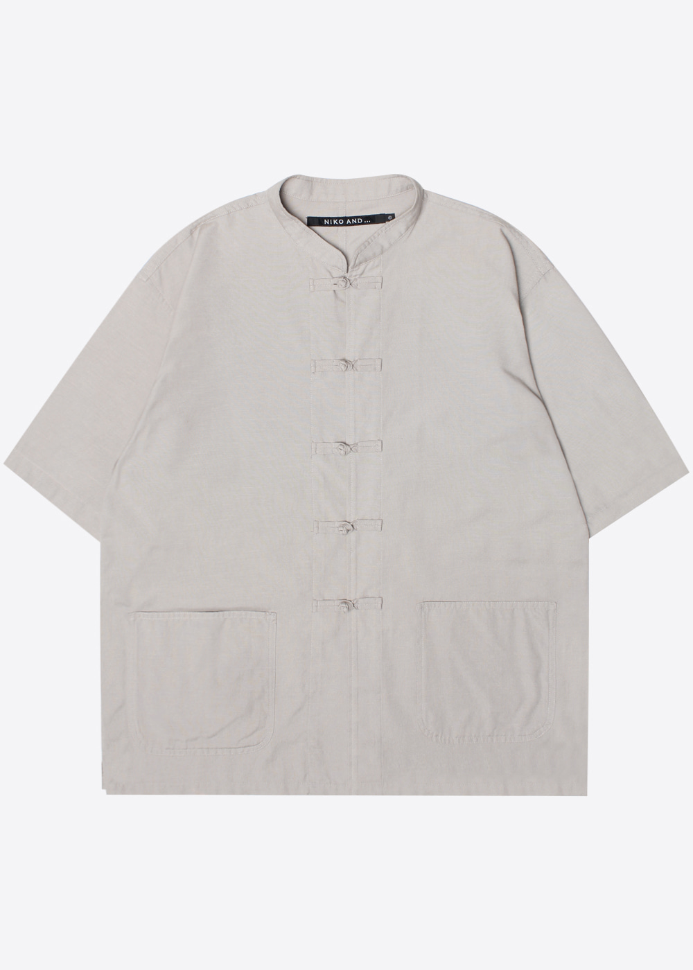 NIKO AND’over fit’ linen chinese traditional shirt