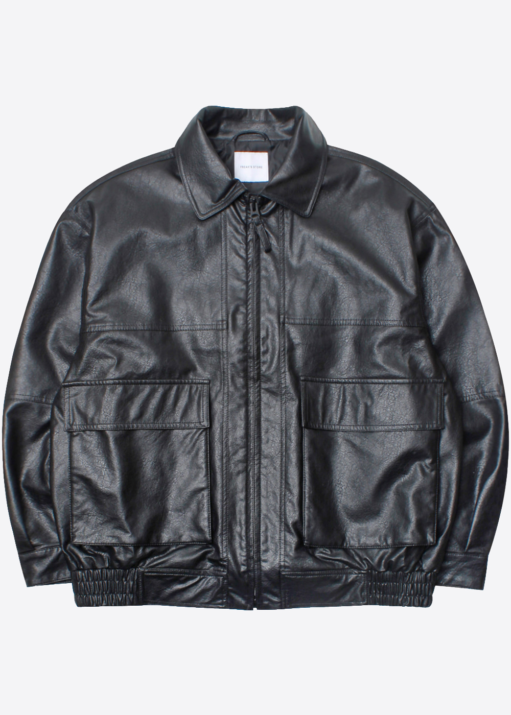 FREAK’S STORE’over fit’ vegan leather a-2 motive jacket