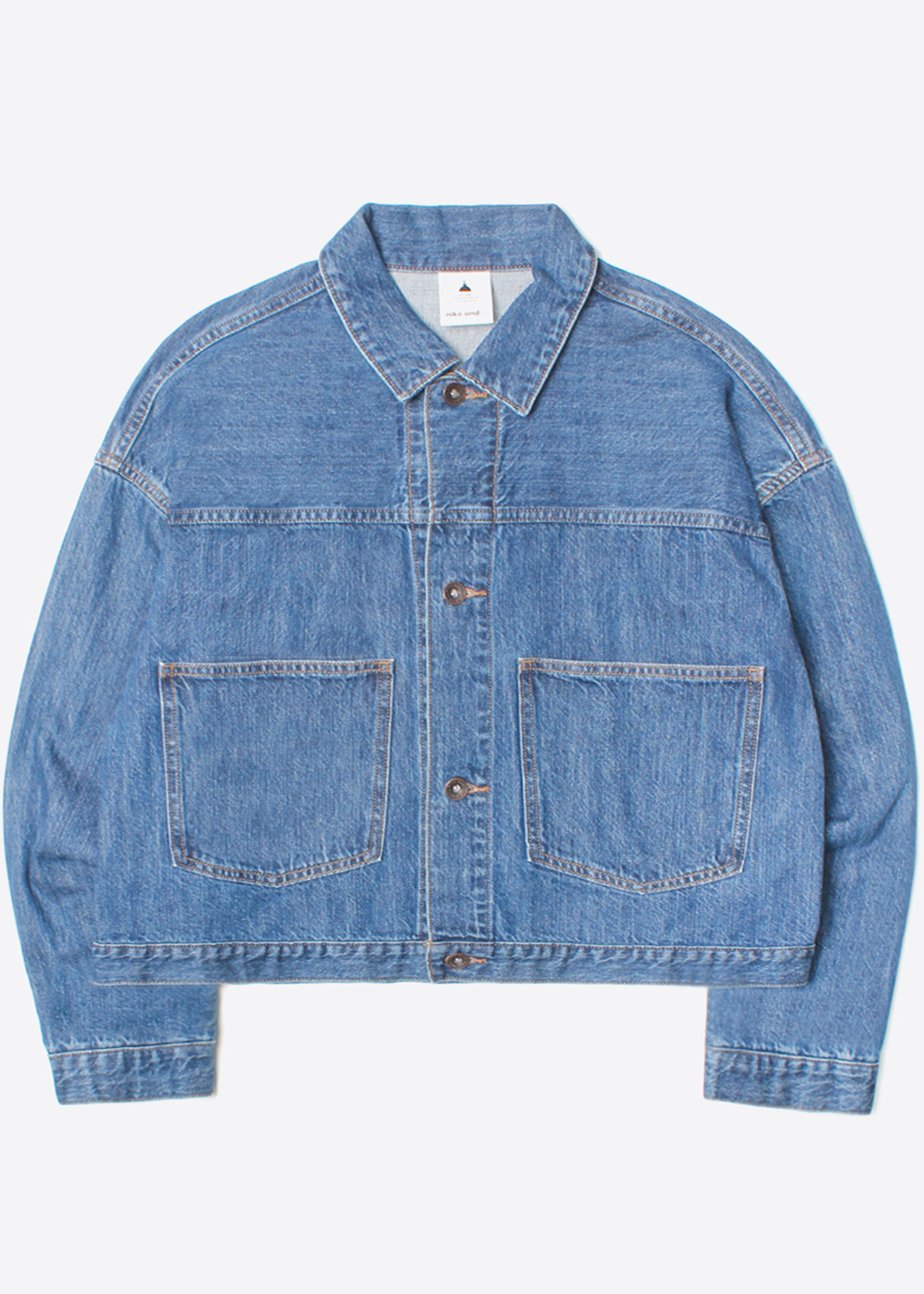 NIKO AND‘over fit’ cropped denim jacket
